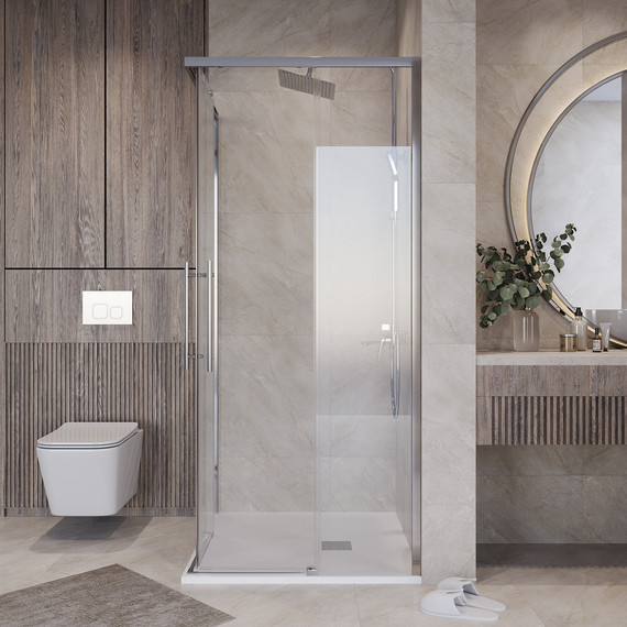 Душевое ограждение Niagara Nova 90x90 см NG-6629-34, хром/прозрачное - фото 4