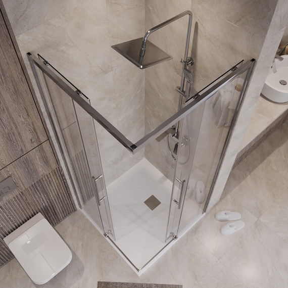 Душевое ограждение Niagara Nova 80x80 см NG-6628-34, хром/прозрачное - фото 5