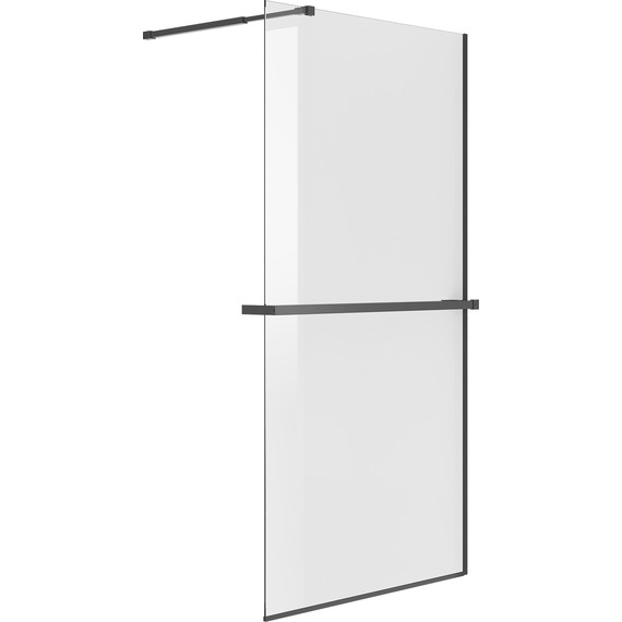 Душевая перегородка Niagara Nova 120 см NG-670-12ВLACK, чёрный матовый/прозрачное - фото 2