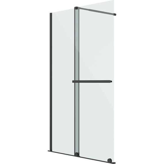 Душевая перегородка Niagara Nova 90 см NG-671-90BLACK, чёрный матовый/прозрачное - фото 2