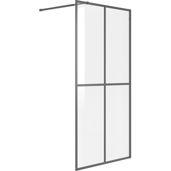 Душевая перегородка Niagara Nova 120 см NG-686-12BLACK, чёрный матовый/прозрачное - фото, картинка 2 Душевая перегородка Niagara Nova 120 см NG-686-12BLACK, чёрный матовый/прозрачное - фото 2