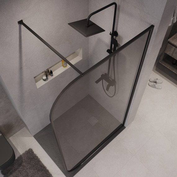 Душевая перегородка Niagara Nova 100 см NG-689-10TBLACK, чёрный матовый/тонированное - фото 5