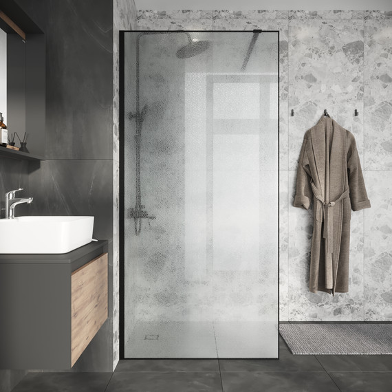 Душевая перегородка Niagara Nova 120 см NG-781-12BLACK, чёрный матовый/матовое - фото 3