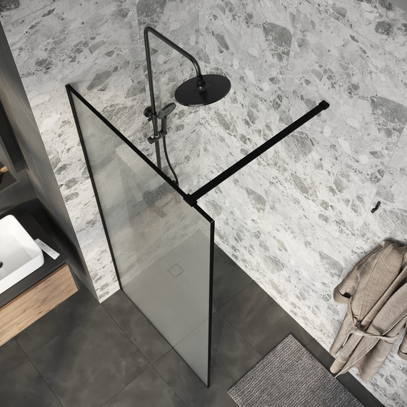 Душевая перегородка Niagara Nova 120 см NG-781-12BLACK, чёрный матовый/матовое - фото 5