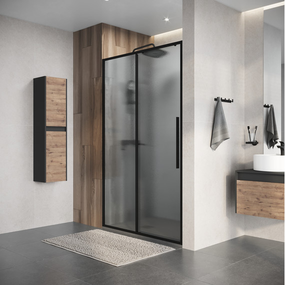 Душевая дверь Niagara Nova 110 см NG-84-L11CHB, чёрный матовый/шиншилла - фото 5