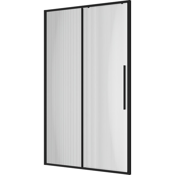 Душевая дверь Niagara Nova 110 см NG-84-L11FHB, чёрный матовый/матовое/рифленое - фото 2