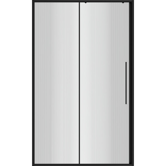 Душевая дверь Niagara Nova 110 см NG-84-L11FHB, чёрный матовый/матовое/рифленое - фото 3