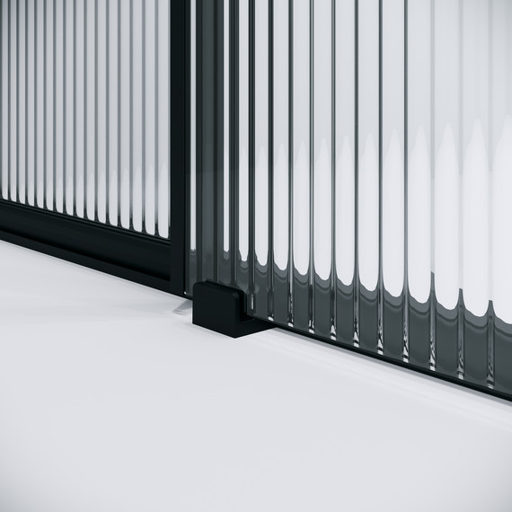 Душевая дверь Niagara Nova 100 см NG-84-L10FHB, чёрный матовый/матовое/рифленое - фото 7