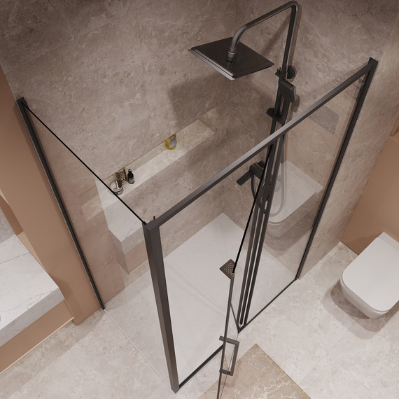 Душевое ограждение Niagara Nova 120x80 см NG-85-12AB-A80B-34, чёрный матовый/прозрачное - фото 5