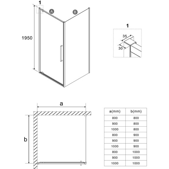 Душевое ограждение Niagara Nova 100x80 см NG-45-10ASG-A80SG-34, золото брашированное/прозрачное - фото 12