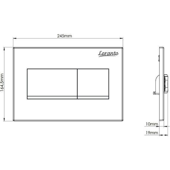 Кнопка смыва Loranto Prestige 7533, чёрный глянцевый - фото, картинка 2 Кнопка смыва Loranto Prestige 7533, чёрный глянцевый - фото 2