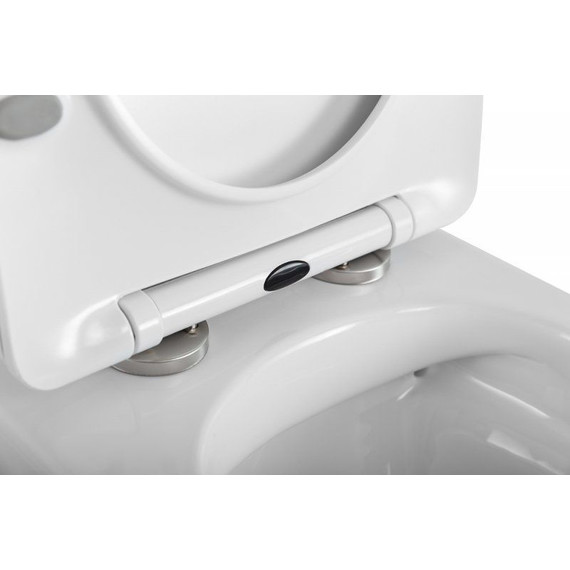 Унитаз подвесной безободковый BelBagno Uno 2.0 BB7306CHR/SC с тонкой крышкой микролифт, Цвет производителя: белый - фото, картинка 3 Унитаз подвесной безободковый BelBagno Uno 2.0 BB7306CHR/SC с тонкой крышкой микролифт, Цвет производителя: белый - фото 3