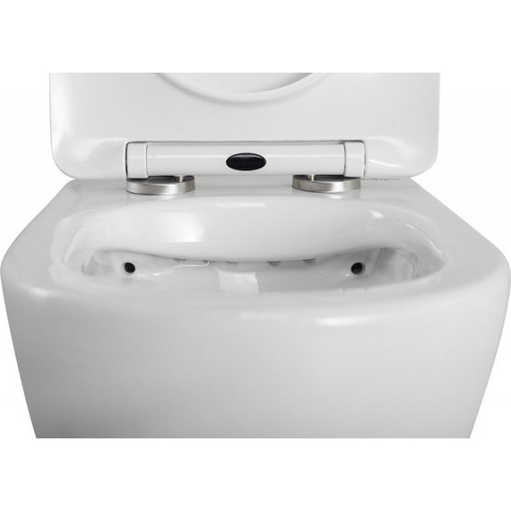 Унитаз подвесной безободковый BelBagno Uno 2.0 BB7306CHR/SC с тонкой крышкой микролифт, Цвет производителя: белый - фото, картинка 4 Унитаз подвесной безободковый BelBagno Uno 2.0 BB7306CHR/SC с тонкой крышкой микролифт, Цвет производителя: белый - фото 4