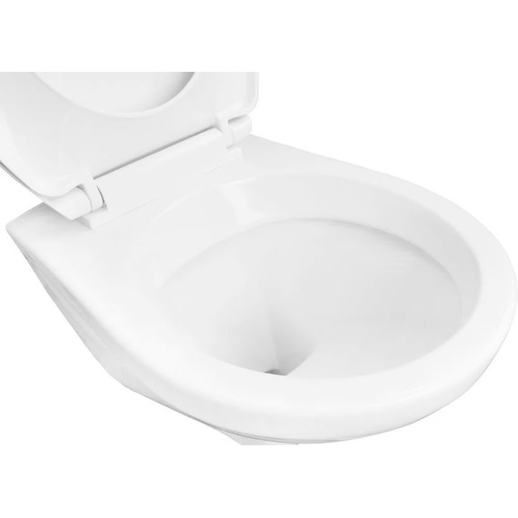 Инсталляция с подвесным унитазом комплект: Grohe Rapid SL 38772001 с подвесным безободковым унитазом Creo Ceramique Project PR1100N сиденье микролифт, крепление, кнопка смыва хром - фото 8