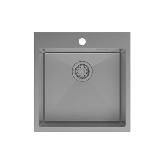 Кухонная мойка Iddis Haze HAZ49GMi77, графит матовый - фото 
