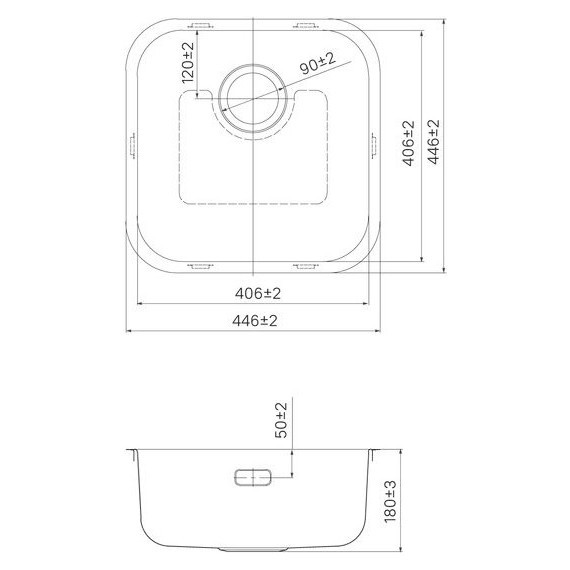 Кухонная мойка Iddis Mate MAT44GMi77, графит матовый - фото, картинка 16 Кухонная мойка Iddis Mate MAT44GMi77, графит матовый - фото 16