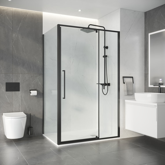 Душевое ограждение Niagara Nova 120x80 см NG-35-12AGR-A80GR-34, графит матовый/прозрачное - фото 4