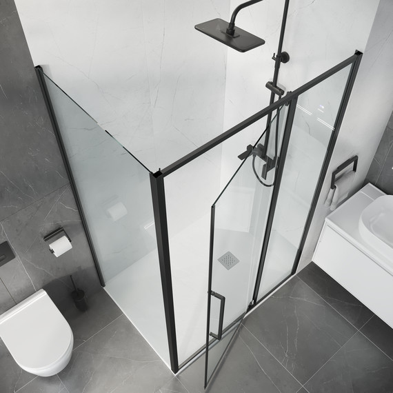 Душевое ограждение Niagara Nova 120x80 см NG-35-12AGR-A80GR-34, графит матовый/прозрачное - фото 6