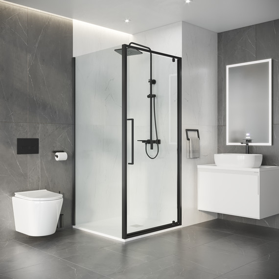 Душевое ограждение Niagara Nova 100x80 см NG-35-10AGR-A80GR-34, графит матовый/прозрачное - фото 5