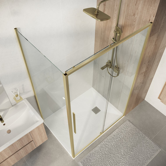 Душевое ограждение Niagara Nova 120x80 см NG-44-12ASG-A80SG-34, золото брашированное/прозрачное - фото 6