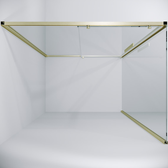 Душевое ограждение Niagara Nova 130x80 см NG-44-13ASG-A80SG-34, золото брашированное/прозрачное - фото 3