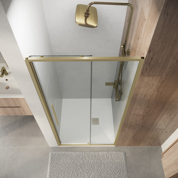 Душевая дверь Niagara Nova 100 см NG-44-10ASG, золото брашированное/прозрачное - фото 6