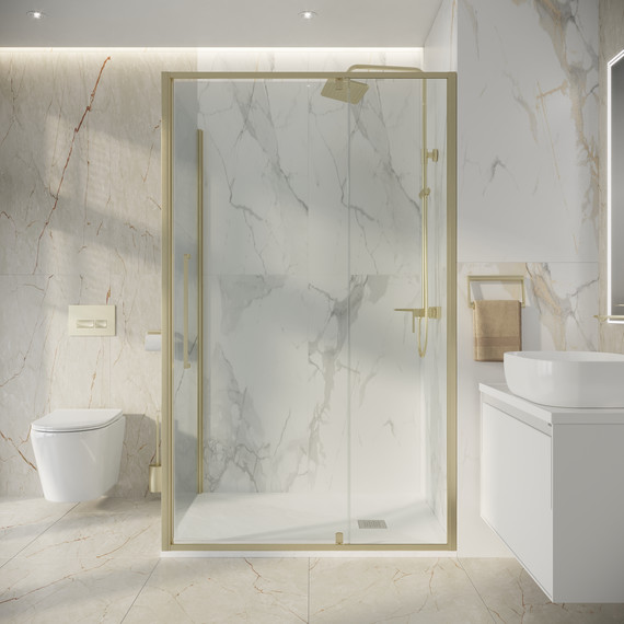 Душевое ограждение Niagara Nova 120x80 см NG-45-12ASG-A80SG-34, золото брашированное/прозрачное - фото 4