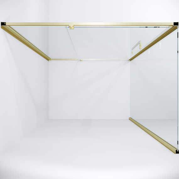 Душевое ограждение Niagara Nova 80x100 см NG-45-8ASG-A100SG-34, золото брашированное/прозрачное - фото 3