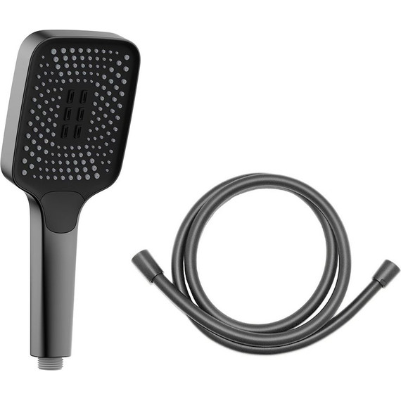 Душевая система для ванны с термостатом Vincea VSFW-432T1GM, вороненая сталь - фото 5