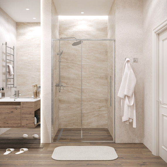 Душевая дверь Grossman Galaxy 140 см 100.K33.01.140.10.00, хром/прозрачное - фото 5