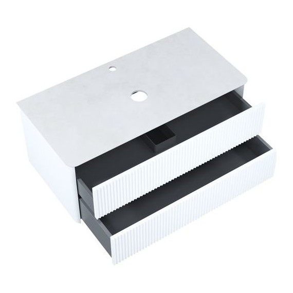 Тумба подвесная со столешницей Iddis Aiger 100 см AIG10W0i95K, белый - фото 4