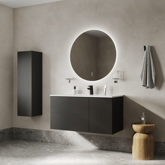 Тумба подвесная с раковиной Iddis Bild 100 см BIL10G0i95K, тёмно-серый - фото 5