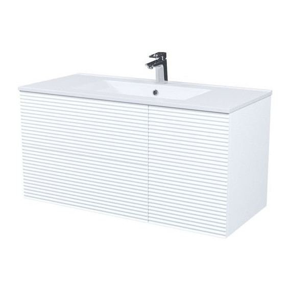 Тумба подвесная с раковиной Iddis Bild 100 см BIL10W0i95K, белый - фото 2