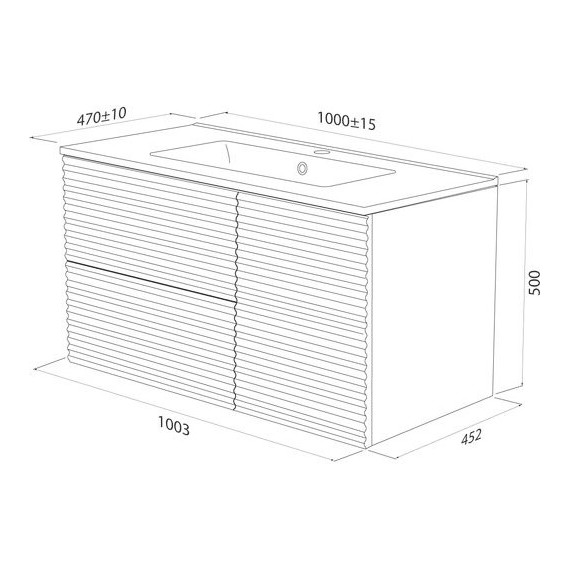 Тумба подвесная с раковиной Iddis Bild 100 см BIL10W0i95K, белый - фото 10