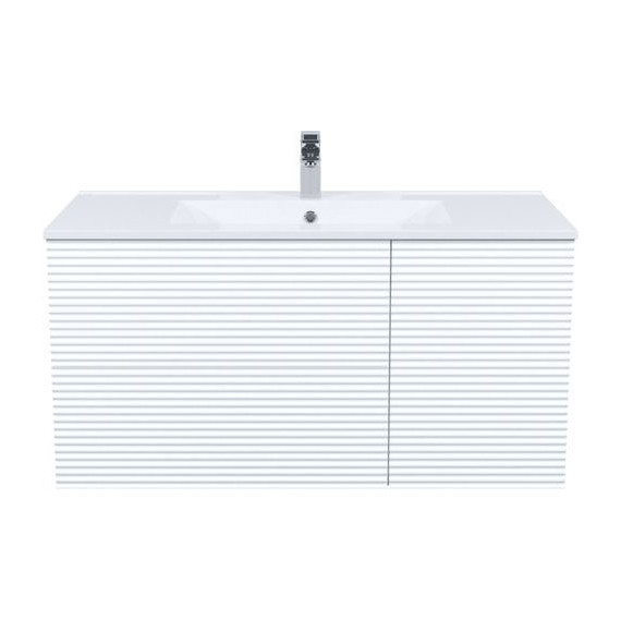 Тумба подвесная с раковиной Iddis Bild 100 см BIL10W0i95K, белый - фото 3