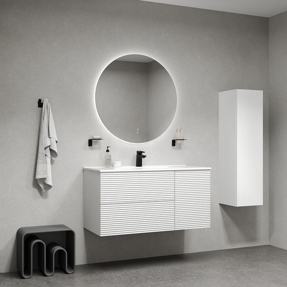 Тумба подвесная с раковиной Iddis Bild 100 см BIL10W0i95K, белый - фото 5