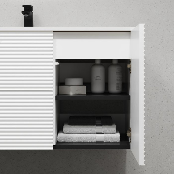 Тумба подвесная с раковиной Iddis Bild 100 см BIL10W0i95K, белый - фото 9