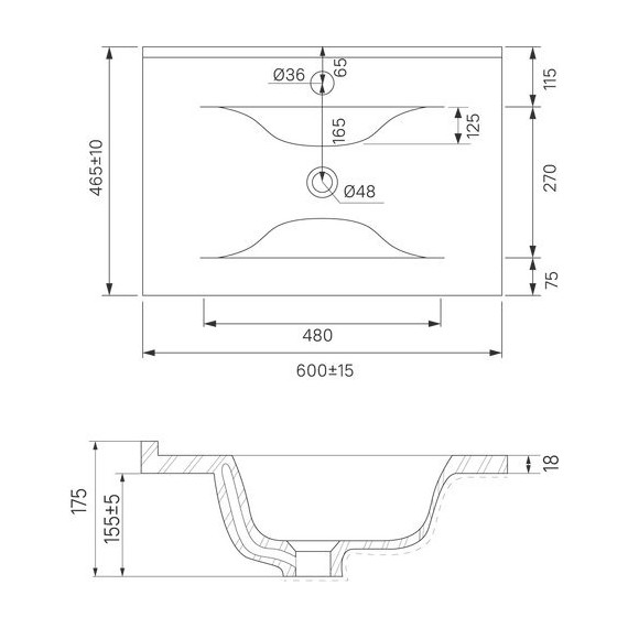 Тумба подвесная с раковиной Iddis Bild 60 см BIL60W0i95K, белый - фото 10