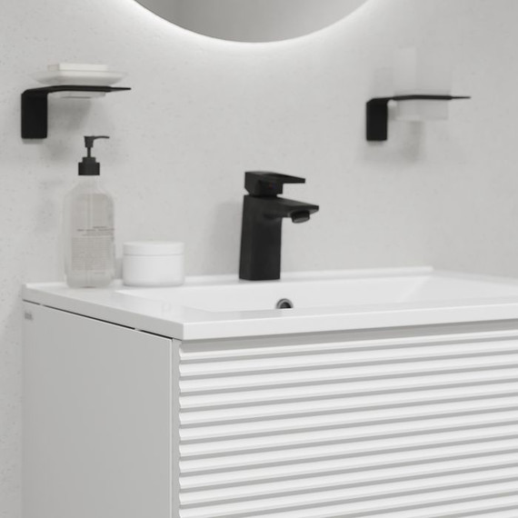 Тумба подвесная с раковиной Iddis Bild 60 см BIL60W0i95K, белый - фото 6