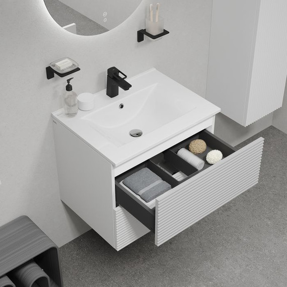 Тумба подвесная с раковиной Iddis Bild 60 см BIL60W0i95K, белый - фото 7