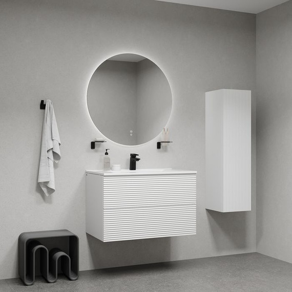 Тумба подвесная с раковиной Iddis Bild 80 см BIL80W0i95K, белый - фото 5