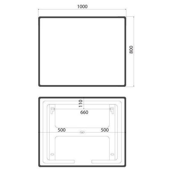 Зеркало Iddis Cloud 100х80 см CLX10T0i98 - фото 10