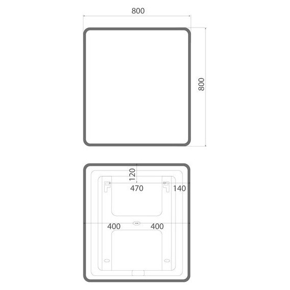 Зеркало Iddis Cloud 80х80 см CLX8000i98 - фото 9
