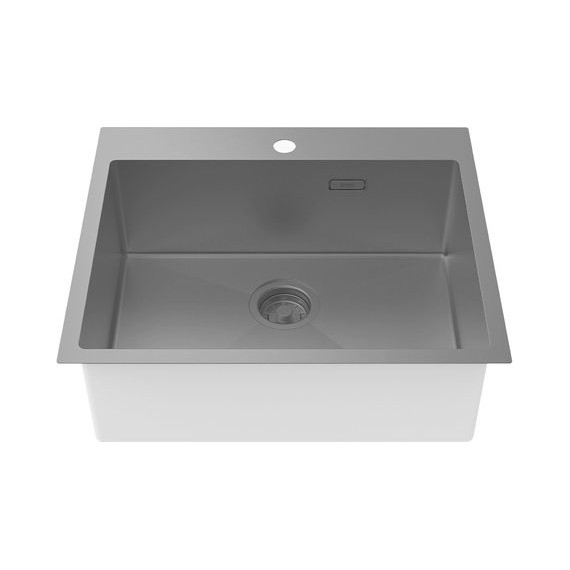 Кухонная мойка Iddis Haze HAZ59GMi77, графит матовый - фото 2