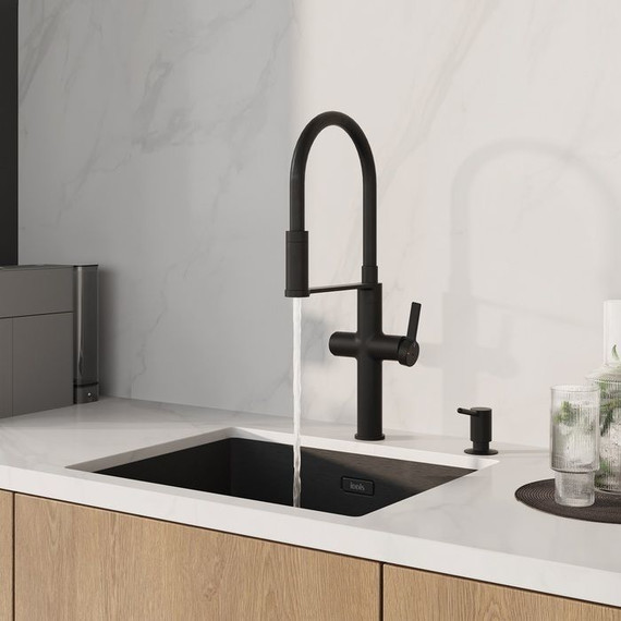 Смеситель для кухни Iddis Ikon IKNBLFFi05, чёрный матовый, Цвет производителя: чёрный матовый - фото 2