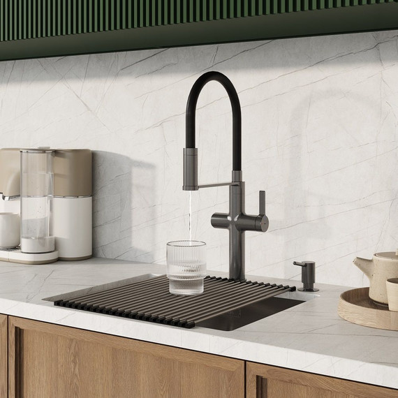 Смеситель для кухни Iddis Ikon IKNGMFFi05, графит матовый, Цвет производителя: графит матовый - фото 3