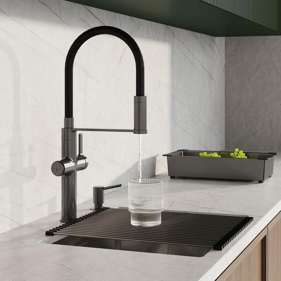 Смеситель для кухни Iddis Ikon IKNGMFFi05, графит матовый, Цвет производителя: графит матовый - фото 4