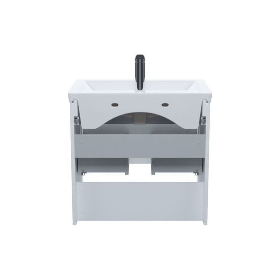 Тумба подвесная с раковиной Iddis Zodiac X 60 см ZDX60WNi95K, белый - фото 4