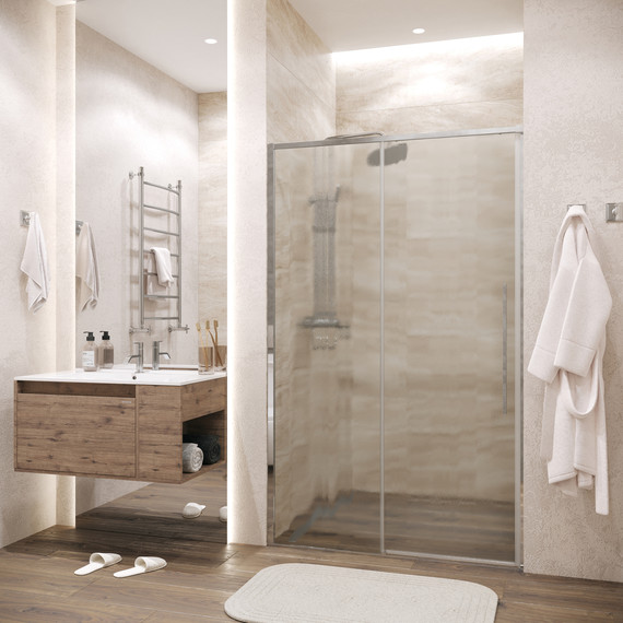 Душевая дверь Grossman Galaxy 140 см 100.K33.01.140.10.02, хром/шиншилла - фото 4