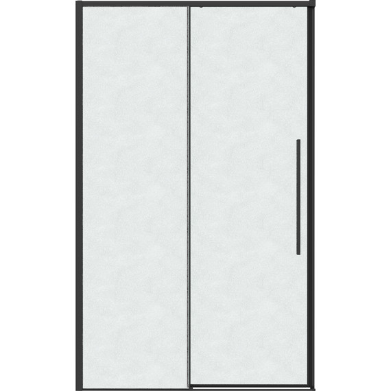 Душевая дверь Grossman Galaxy 130 см 100.K33.01.130.21.02, чёрный матовый/шиншилла - фото 3